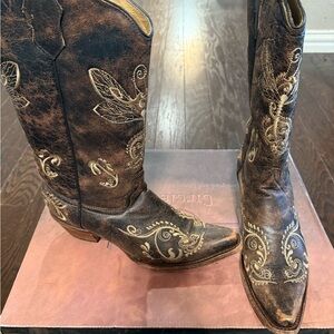 Circle G Brown Embroidered Western Boots